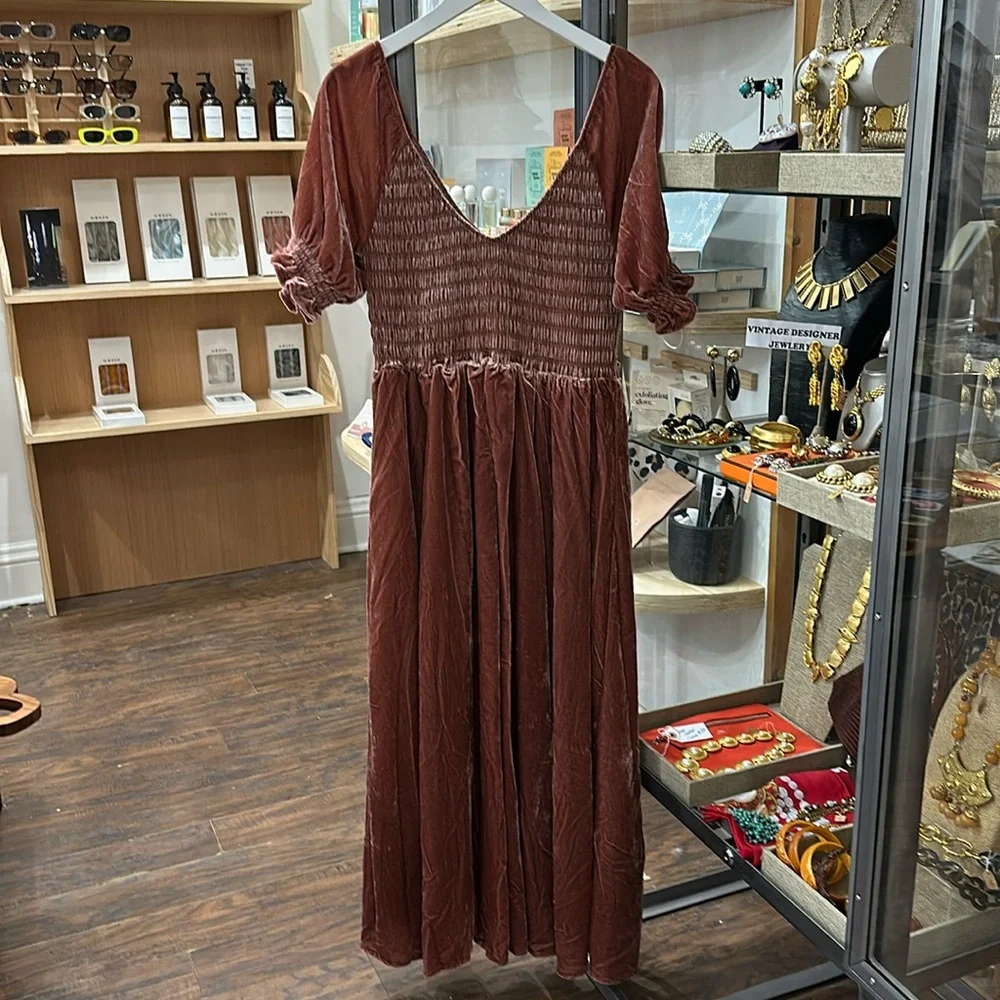 Noralee adele dress velvet smocked dress maxi - Picture 4 of 7